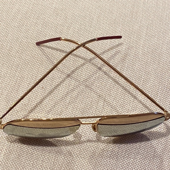 Christian Dior CD mirrored split gold aviator sunglasses 😎 with case Italy made - Picture 4 of 16